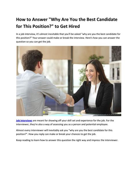 how to answer why you are a quality candidate